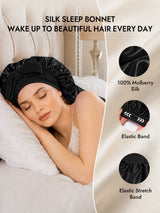 [Black] SilkSilky  Sleep Cap 005