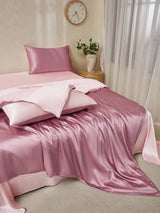 [PaleMauve+LightPink] SilkSilky  25Momme Bedding Set 001
