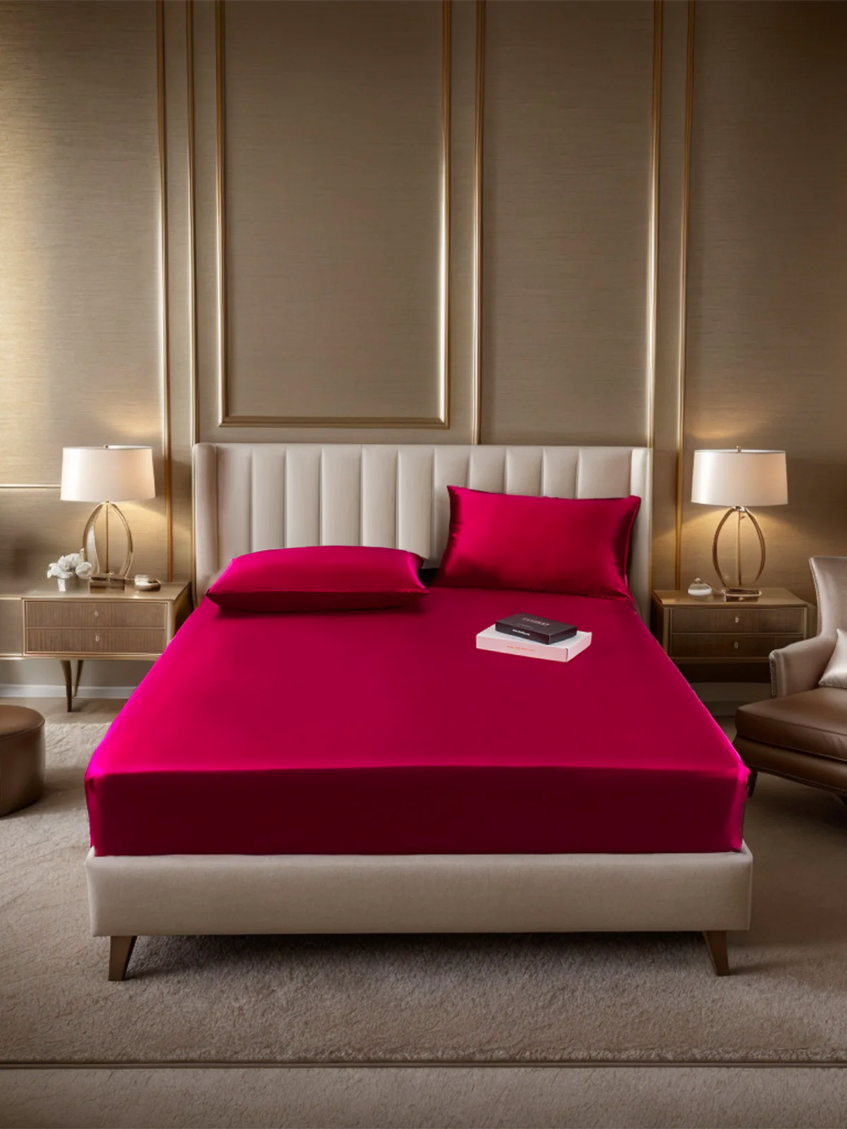 [Wine] SilkSilky  19Momme Bedding Set 002