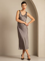 [Dark Khaki] SilkSilky  Sleeveless Dress 003