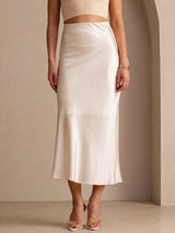 [Beige] SilkSilky  Skirt 001