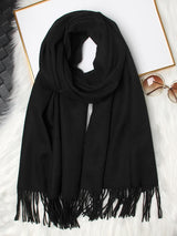 [Black] SilkSilky  Scarf 005