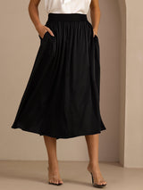[Black] SilkSilky  Skirt 001