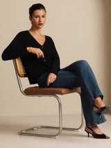 [Black] SilkSilky Long Sleeve Women's Cardigan 007