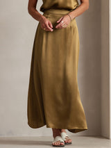 [Brown] SilkSilky  Skirt 003