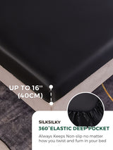 [Black] SilkSilky  22Momme Bedding Set 004