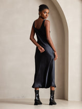 [Black] SilkSilky  Sleeveless Dress 002