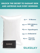 [White] SilkSilky Pillowcase 003