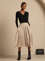 [Tan] SilkSilky  Skirt 006