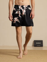 [Black] SilkSilky  Men's Sleep Shorts 003