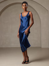 [Dark Blue] SilkSilky  Sleeveless Dress 006