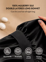 [Black] SilkSilky  Sleep Cap 002