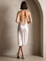 [Beige] SilkSilky  Spaghetti Strap Dress 002