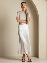 [Light Gray] SilkSilky  Skirt 004