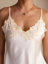 [White] SilkSilky  Spaghetti Strap V Neck Camisole Top 004