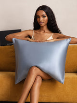 [Grayish Blue] SilkSilky  19Momme Pillowcase 004