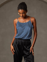 [Real Teal] SilkSilky  Spaghetti Strap Camisole Top 001