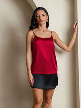 [Wine] SilkSilky  Spaghetti Strap Camisole Top 005