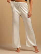 [White] SilkSilky  Women's Sleep Pants 003