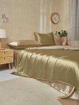 [Beige+Khaki] SilkSilky  22Momme Bedding Set 003