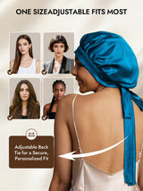 [Teal] SilkSilky  Pure Silk Sleep Cap 005