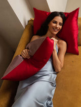 [MauveOrchid+Wine] SilkSilky  Pillowcase 003