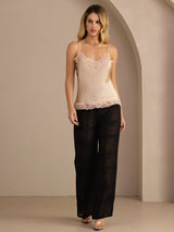 [Champagne] SilkSilky  Spaghetti Strap V Neck Camisole Top 007
