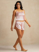 [Pink] SilkSilky  Spaghetti Strap Camisole Set 005