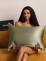 [Olive Green] SilkSilky  22Momme Pure Silk Pillowcase 001