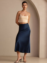[Dark Blue] SilkSilky  Skirt 006