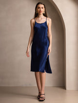 [Dark Blue] SilkSilky  Spaghetti Strap Dress 003