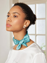 [Teal] SilkSilky  Scarf 001