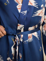 [Dark Blue] SilkSilky 19Momme Mens Robe 004
