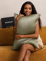 [Olive Green] SilkSilky  Pillowcase 003