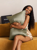 [Olive Green] SilkSilky  Pillowcase 006