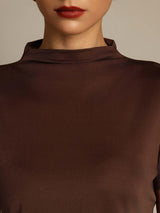 [Coffee] SilkSilky  Short Sleeve Women's T-Shirt 004