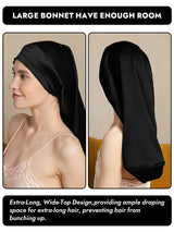 [Black] SilkSilky  Pure Silk Sleep Cap 003