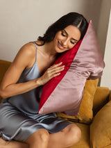 [MauveOrchid+Wine] SilkSilky  19Momme Pillowcase 002