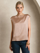 [Tuscany] SilkSilky  Cap Sleeve Round Neck Women's T-Shirt 008