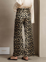 [Leopard] SilkSilky  19Momme Silk Womens Pants 002,