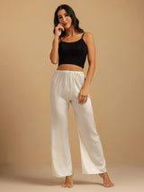 [White] SilkSilky  Women's Sleep Pants 005