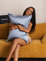 [Grayish Blue] SilkSilky  22Momme Pure Silk Pillowcase 007