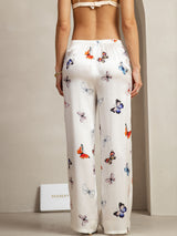 [White Butterfly] SilkSilky  19Momme Silk Womens Pants 002
