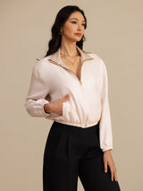 [Tan+Pink] SilkSilky  Long Sleeve Women's Outerwear 005
