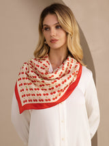 [Beige Cherry] SilkSilky Scarf 002