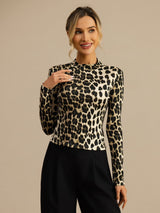 [Leopard] SilkSilky  Long Sleeve Women's T-Shirt 003