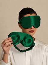 [Dark Green] SilkSilky  Eye Mask 001