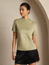 [Dried Herb] SilkSilky  Short Sleeve Women's T-Shirt 001