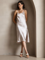 [Beige] SilkSilky  Spaghetti Strap Dress 006