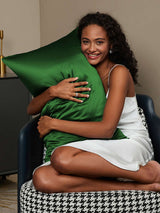 [Dark Green] SilkSilky  19Momme Pillowcase 002